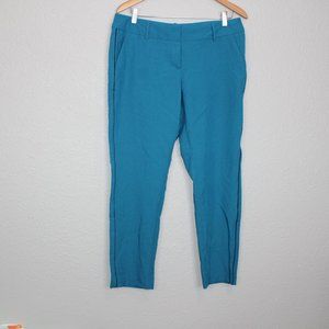 Mossimo Teal Faux Leather Seam Accent Pants sz 12
